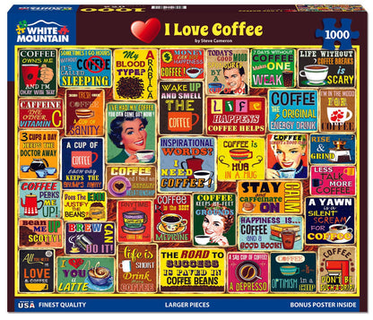 I Love Coffee (1864pz) - 1000 Piece Jigsaw Puzzle
