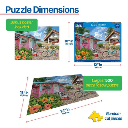 Beach Cottages (2113pz) - 500 Piece Jigsaw Puzzle