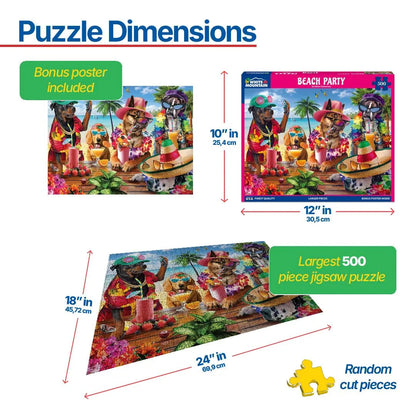 Beach Party (1849pz) - 500 Piece Jigsaw Puzzle
