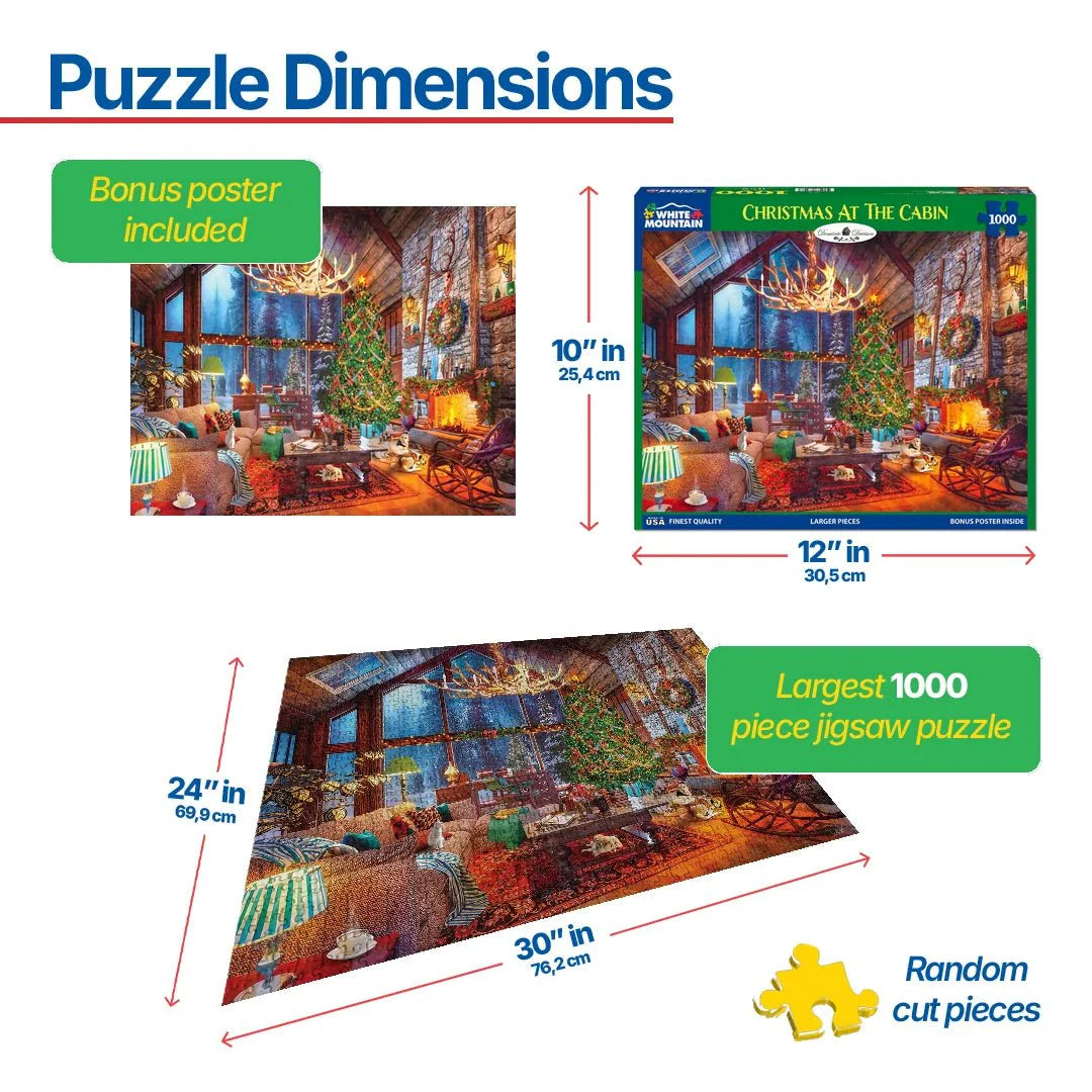 Christmas At The Cabin (1975pz) - 1000 Piece Jigsaw Puzzle