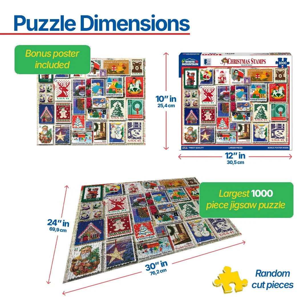 Christmas Stamps (1262pz) - 1000 Pieces
