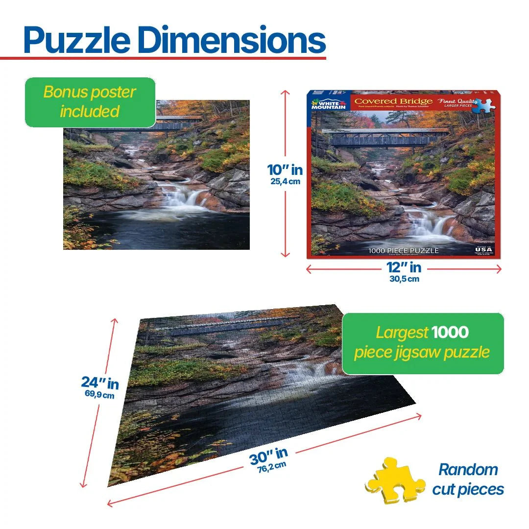 Covered Bridge (985pz) - 1000 Piece Jigsaw Puzzle