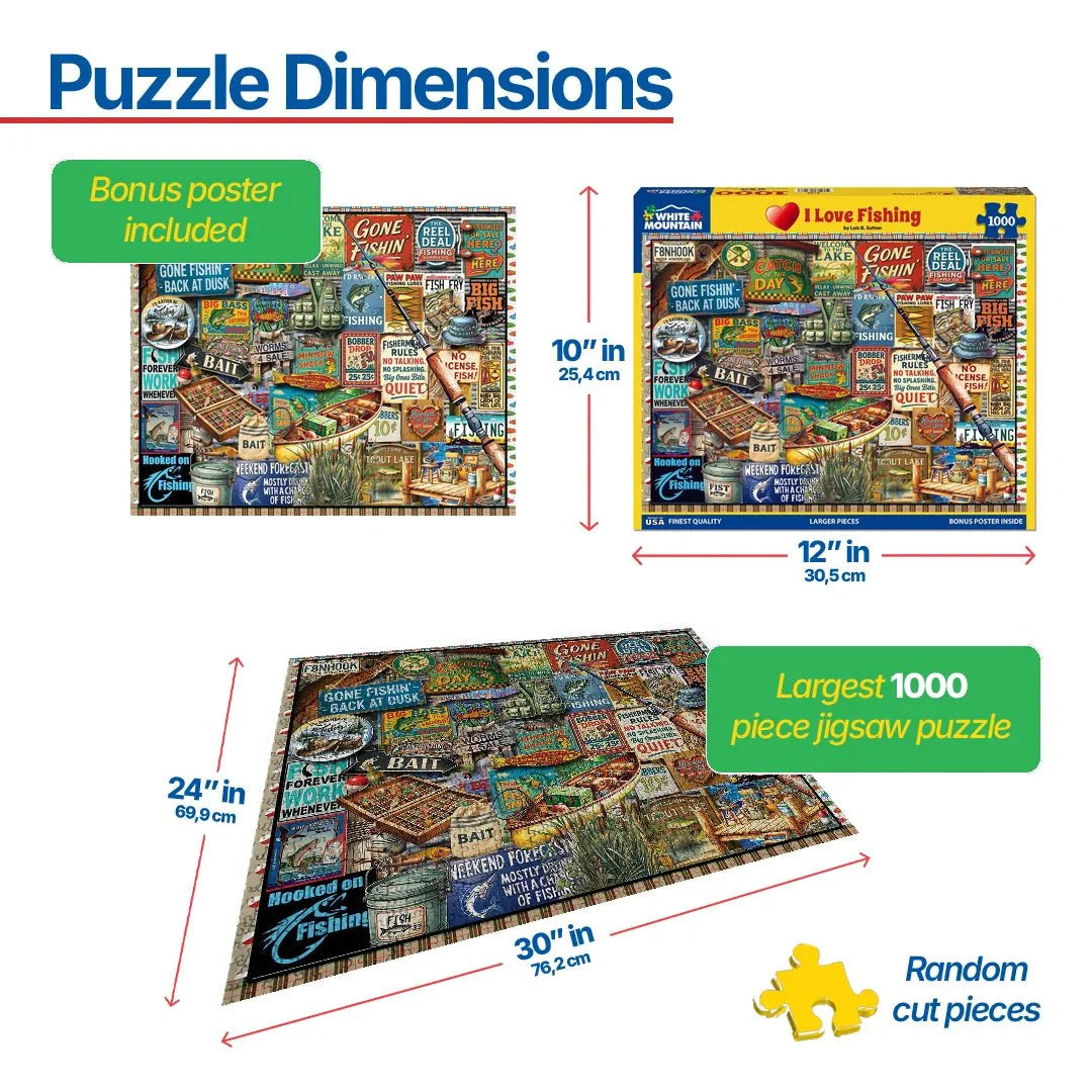 I Love Fishing (2169pz) - 1000 Piece Jigsaw Puzzle