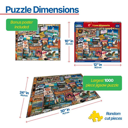 I Love Minnesota (1469pz) - 1000 Piece Jigsaw Puzzle