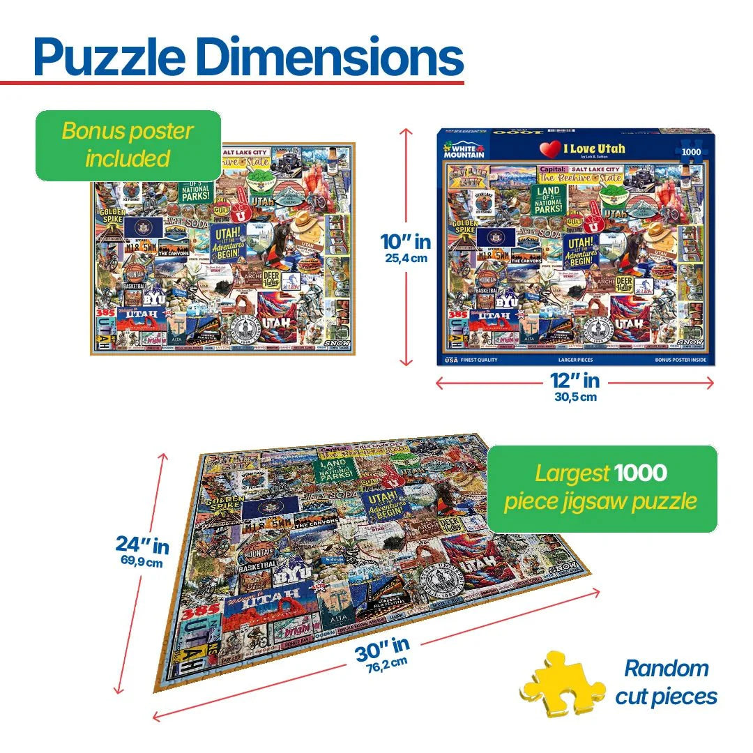 I Love Utah (2083pz) - 1000 Piece Jigsaw Puzzle