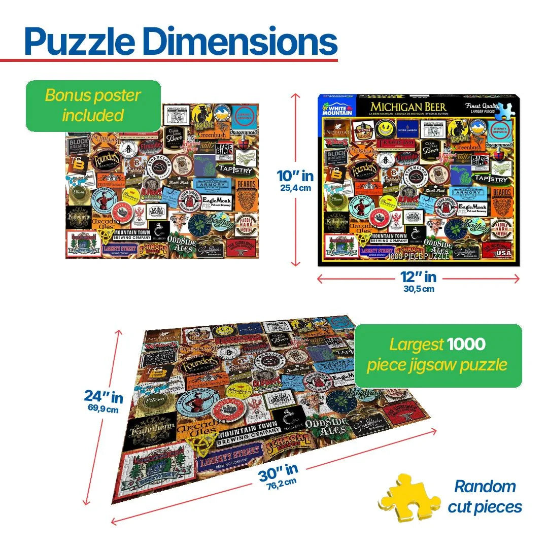 Michigan Beer (1334pz) - 1000 Piece Jigsaw Puzzle
