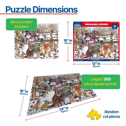 Snowman & Friends (1757pz) - 300 Piece Jigsaw Puzzle
