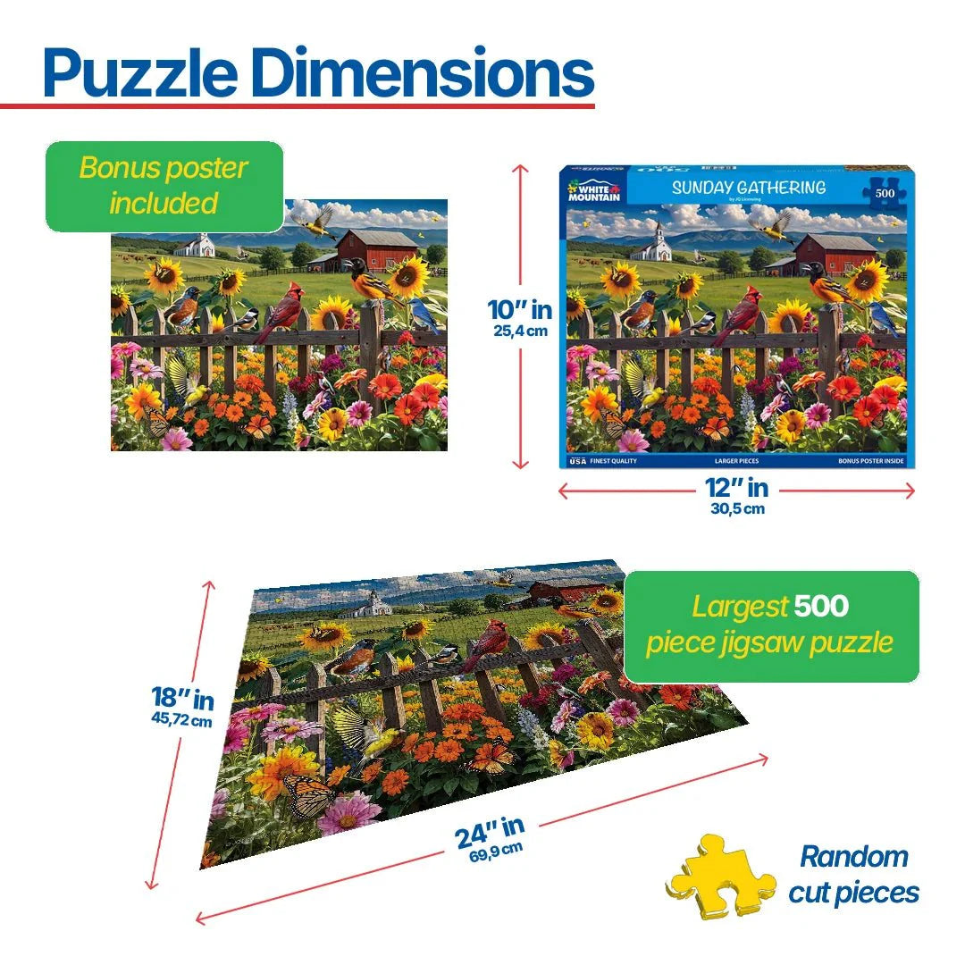 Sunday Gathering (2005pz) - 500 Piece Jigsaw Puzzle